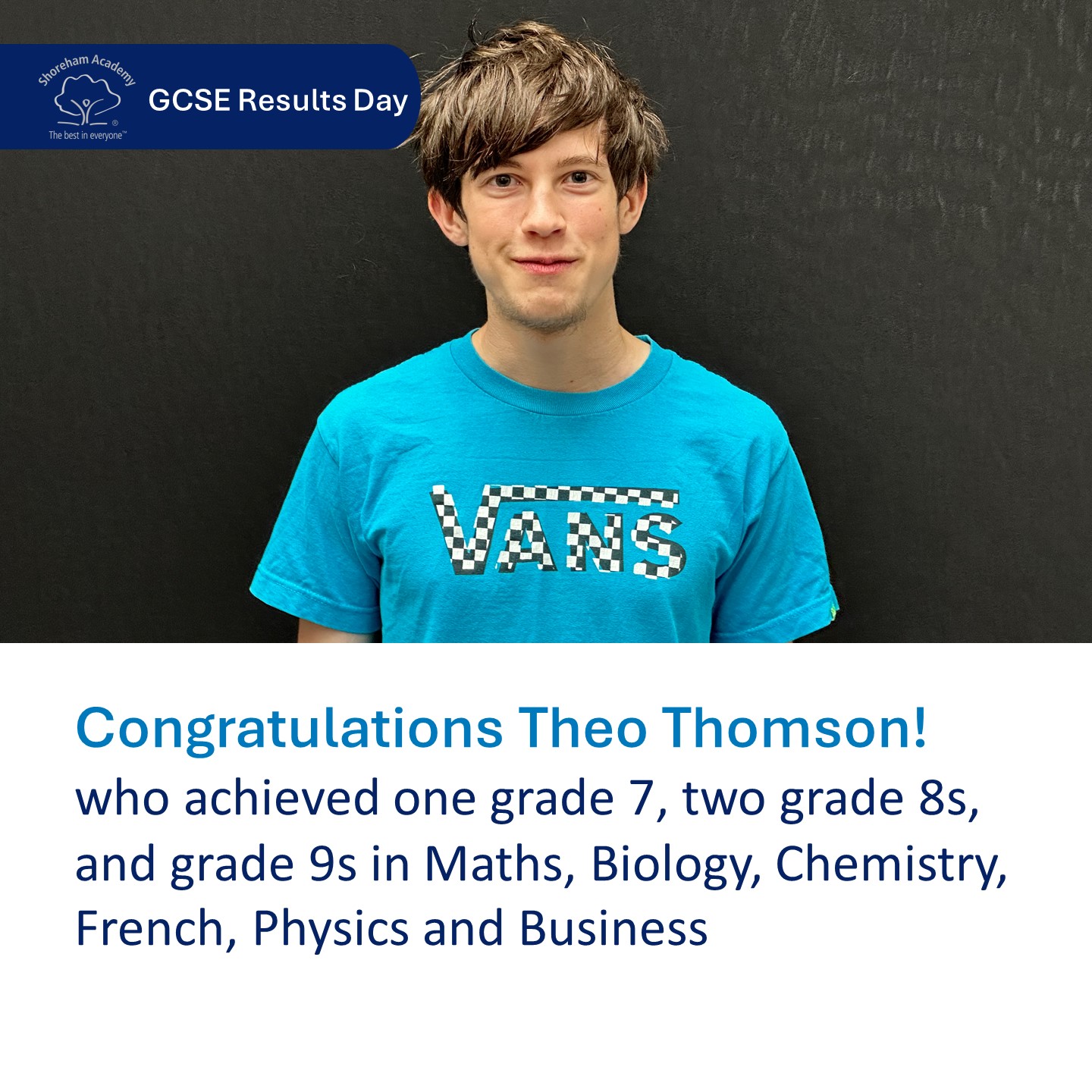 Best Ever GCSE Results for Shoreham Academy  